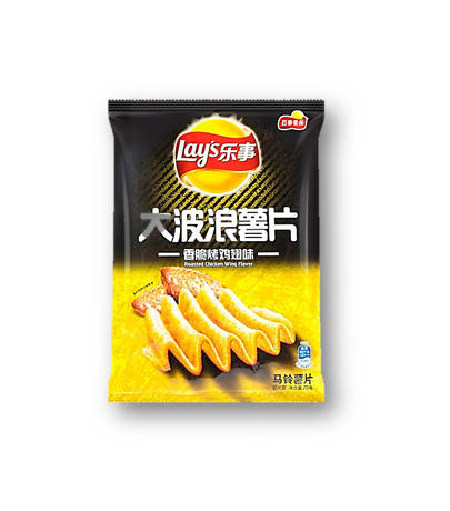 LS03 - 乐事大波浪薯片香辣烤鸡翅味 Lays Chips BBQ wings flavour 70g x 22