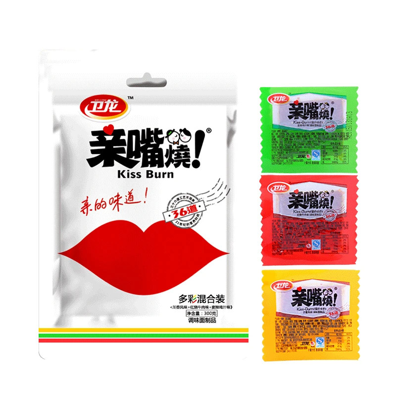 WL08 - 卫龙亲嘴烧(多彩混合) WL Spicy Stick 300g x 50