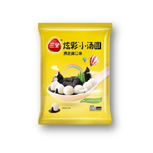 SQ07 - 炫彩小汤圆黑芝麻 Frozen Glutinous Rice Balls with Black Sesame Filling 260g x 18