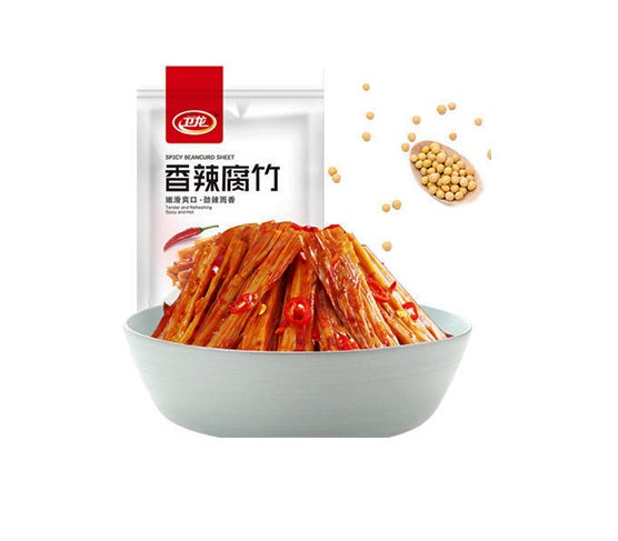 WL15 - 卫龙香辣腐竹 WL Spicy beancurd sheet 180g x 40