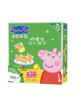 YZ09 - 小猪佩奇注心饼干(柠檬味) lemon flavour filled biscuit 160g x 18